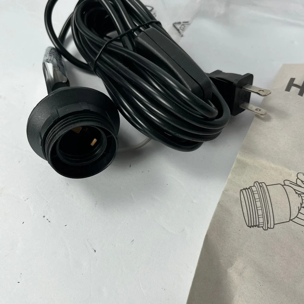 IKEA Hemma Pendant Lamp Cord Set Blk 15ft 5in E26 75W 003.123.13 Swag Light NEW